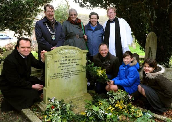 Annual wreath laying at the grave of modern Bognor's founder, Sir Richard Hotham.  Photo: Steve Robards   SR1602255