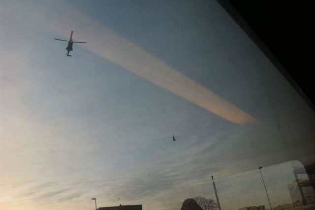 Frankie Dixon was on the bus near Worthing railway station when she took this picture of the RAF Pumas overhead