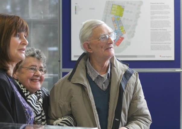 Felpham parish councillors Mary and Michael Harvey look at the University of Chichester's tech park plans for Bognor Regis