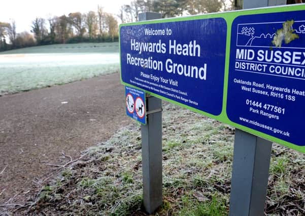Clair Park, Haywards Heath, where rubbish and condoms were found. Pic Steve Robards  SR1602348 SUS-160119-103347001