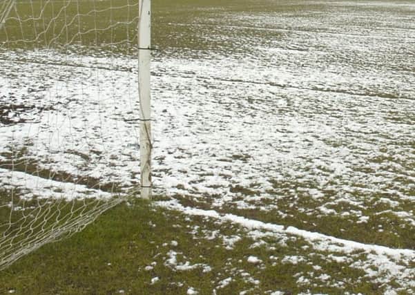 Frozen footall pitch