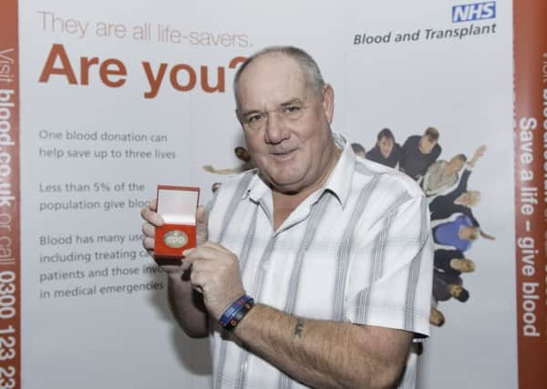 Ian Nathan, from Seaford, honoured for giving blood for 40 years SUS-160125-091541001
