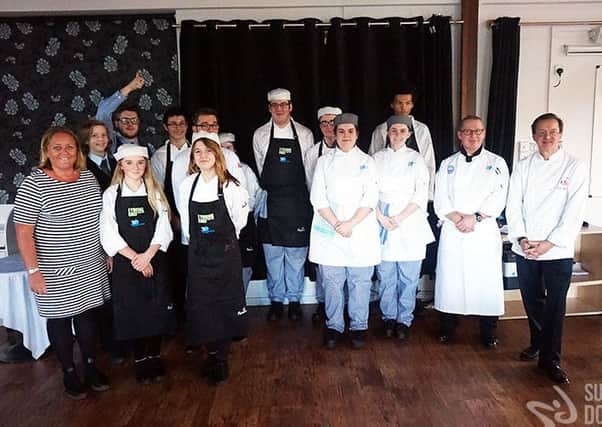 Rotary Young Chef of the Year Competition contestants, Eastbourne heat, hosted at Sussex Downs College SUS-160122-111536001