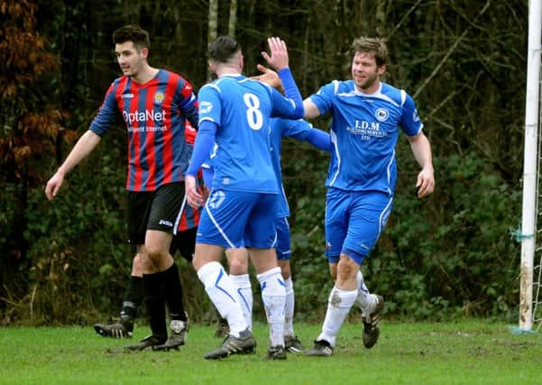 Football: Roffey v Montpelier Villa. Roffey goal 19 mins by player on right of picture. Pic Steve Robards   SR1602804 SUS-160123-165104001