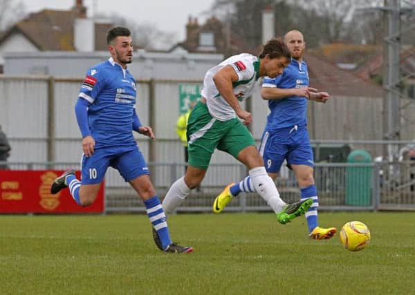 Craig Robson was thw two-goal hero at Wingate and Finchley / Picture by Tim Hale