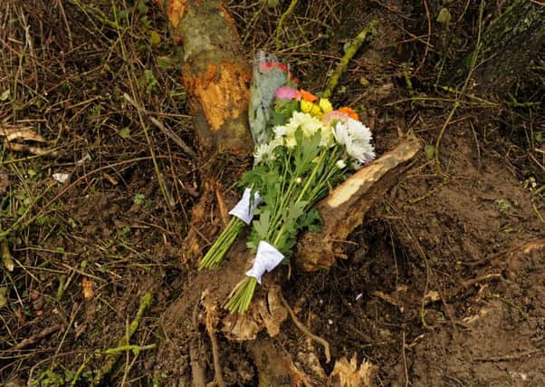 Flowers and cards have been left at the scene of the fatal crash in Southwick on Saturday night. Malcolm Wells  (160124-6664) Professional Photographer Mobile: 07802 217 569 E: malcolmrichardwells@gmail.com