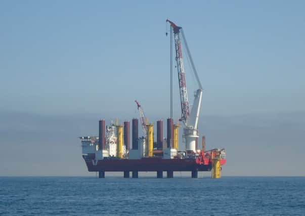 Rampion Windfarm - The first foundation installed Humber Gateway