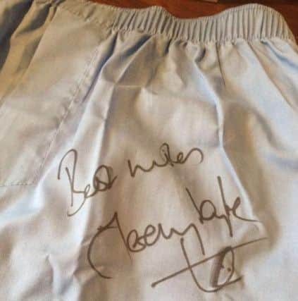 Jeremy Kyle is the first celebrity to send back a signed pair of underwear