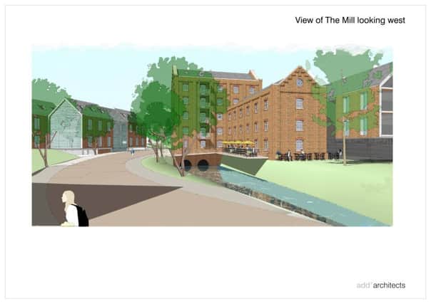 An artist's impression of the proposals for the redevelopment of the Hodsons Mill site