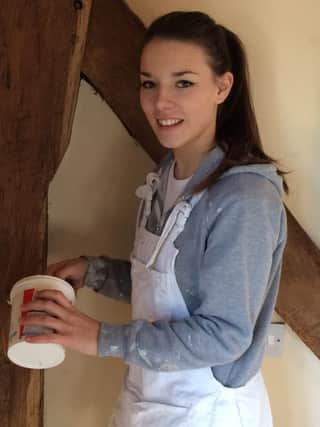 Sussex based professional home decorating company Lady Decorators has taken on Crawley teenager Georgia Sibley as its first apprentice - picture submitted