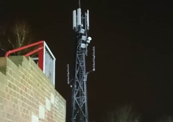 The floodlight which caused the delay to kick-off