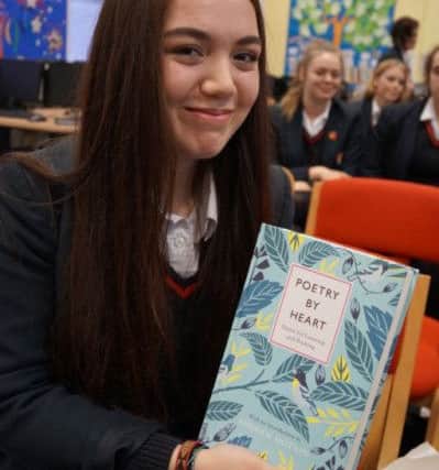 Year-ten student Sophie Canlin, who won the Poetry By Heart competition