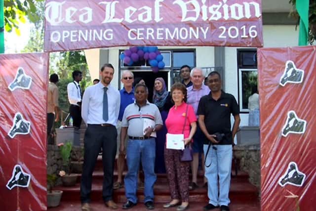 Chichester Rotarians at the opening of the headquarters of Tea Leaf Vision in Sri Lanka