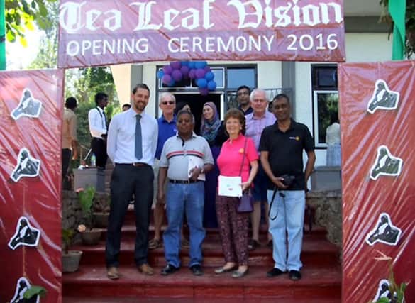 Chichester Rotarians at the opening of the headquarters of Tea Leaf Vision in Sri Lanka
