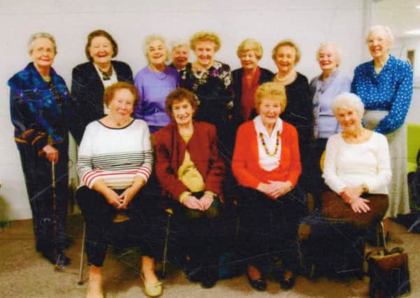 Davison 'old girls' from the 1940s, gathered for a reunion