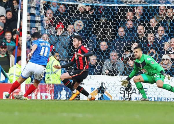 Gary Roberts put Pompey ahead in the first half Picture: Joe Pepler