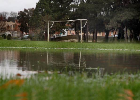 Waterlogged pitches have been causing problems of late