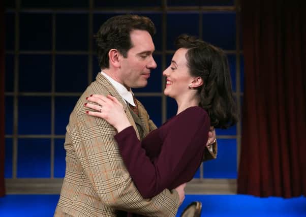 Lynden Edwards as Peter Kyle and Hedydd Dylan as Patricia Graham in Flare Path. Picture: Jack Ladenburg