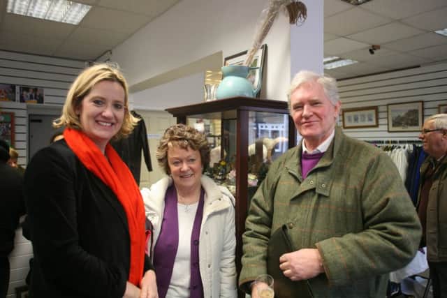 Amber Rudd with Rother District Councillor Lord Ampthill. Photo by John Wylie
