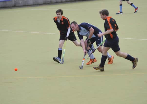Action from the Sussex Plate semi-final between South Saxons and Penguin last month. Picture by Simon Newstead (SUS-160901-221109002)