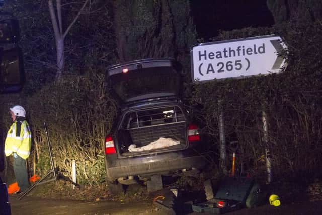 The aftermath of the crash in Heathfield. Photo by Nick Fontana