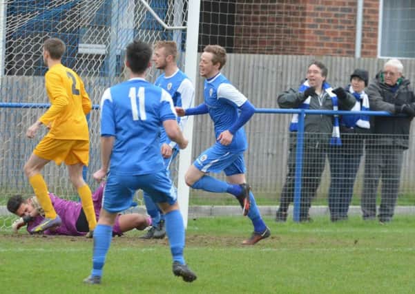 MOM Callum Saunders opens the scoring. Picture by Grahame Lehkyj