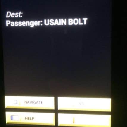 Usain Bolt's taxi booking