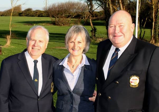 Selsey's new captains, Peter Senth, Sue Bywater and Tony Nelson