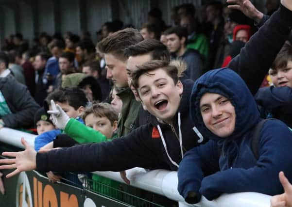 Rocks fans at Sutton - and they'll be at the replay in good numbers / Picture by Tim Hale