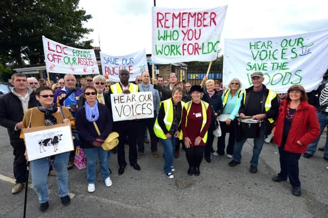 Protest march against new homes proposal, Lewes SUS-151014-221644008