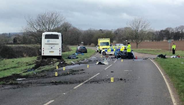 The scene of the A272 crash PICTURE BY EDDIE MITCHELL