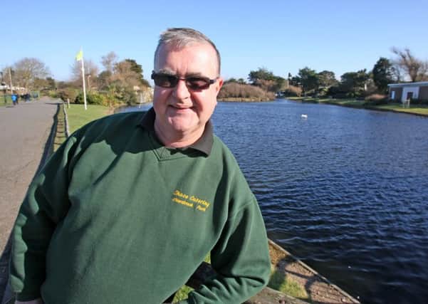 David Chance, proprietor of Mewsbrook Park CafÃ©, is running a competition to name the new boats on the boating lake. Photo by Derek Martin DM1614019a