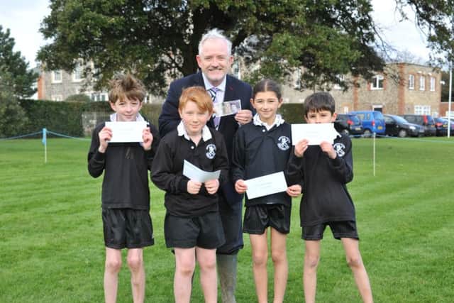 The winners from Rodney House, Jenson Mackley, Rory Donovan, Layla Roshan and Thomas Keeley, collected 1,200g of pancake