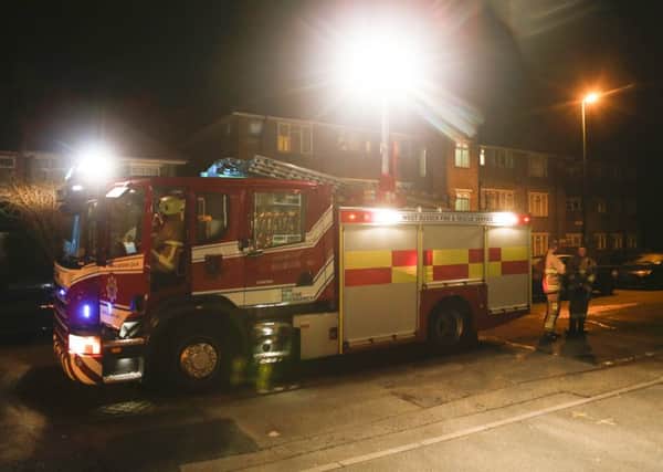 LANCING LAST NIGHT  - LED TO SAFETY PELHAM RD LANCING. Photo by Eddie Mitchell 07771605974 SUS-161102-122440001