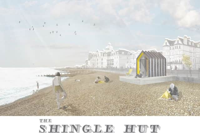Eastbourne beach huts competition: Depani Marrinan Shingle Hut SUS-161202-144152001