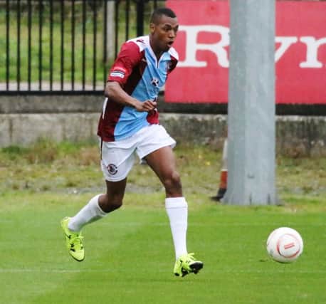 Tyrell Richardson-Brown scored one goal and had a hand in two others during Hastings United's 4-2 win away to Walton & Hersham this afternoon. Picture courtesy Joe Knight