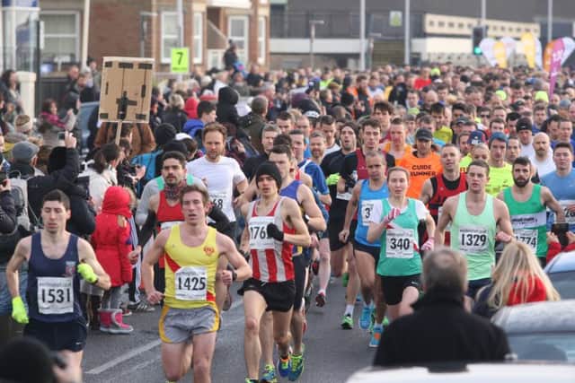 Runners compete in Sunday's inaugural Worthing half Marathon