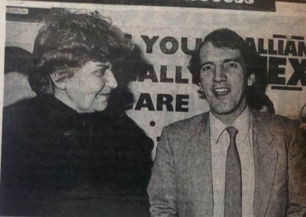 Former Liberal Democrat MP Simon Hughes with former councillor Pam Brown in 1986