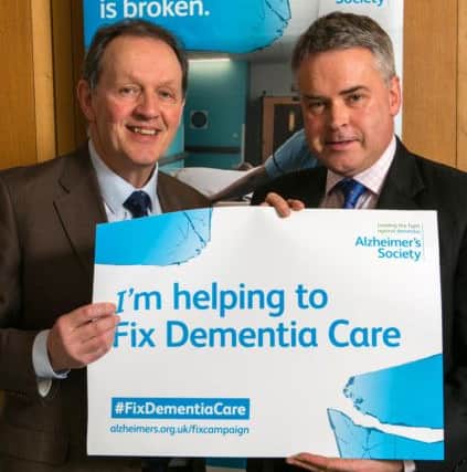 East Worthing and Shoreham MP Tim Loughton, right, with actor Kevin Whately, celebrity supporter of the Alzheimer's Society campaign. Picture: Pete Jones