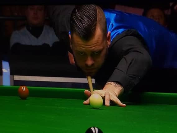 Bexhill snooker star Jimmy Robertson in action at the Welsh Open