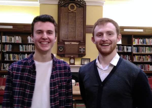 The Angmering School sixth form students Arran Collis and Flynn Hickey