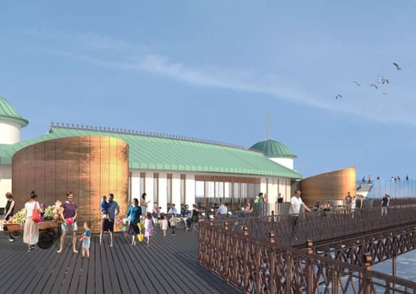 An architect's impression on how Hastings Pier will look after the opening SUS-150416-104917001