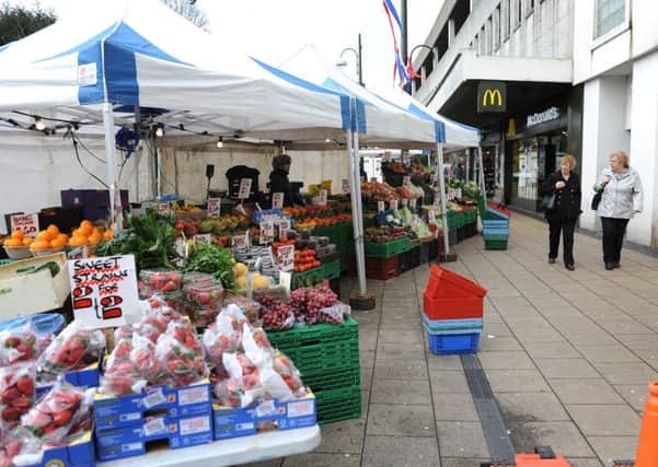 Crawley markets have moved to Haslett Avenue West and The Broadway in Crawley town centre.  Here in Haslett Avenue West. SR1605510  Pic Steve Robards SUS-160220-123919001