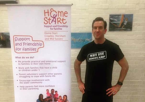 Mark Barrett from Crawley is running 12 marathons in 12 months for Home-Start CHAMS which helps families in the Crawley, Horsham and Mid Sussex areas -  picture submitted
