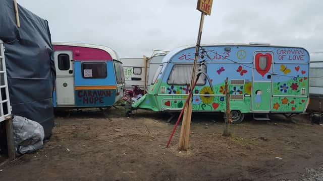 Eastbourne's Caravan of Love is among the structures set to be destroyed if demolition work goes ahead in Calais SUS-160223-112129001