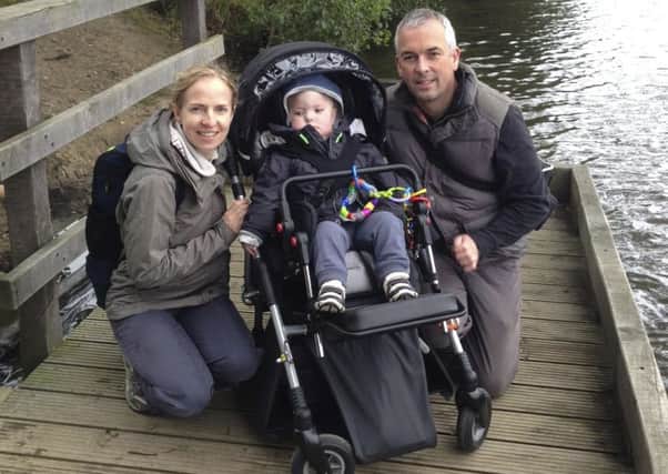 Sullivan Smith from Turners Hill whose parents, Richard and Fiona, have set up a charity called Sullivan's Heroes helping parents adapt their home to accommdate their disabled children. The charity has been launched thanks to a Â£6,000 grant from Pets Corner - picture submitted