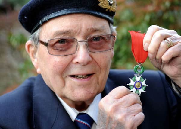 Eric Strange, 92, from Crawley, former Navy officer, who took part in the Normandy landings and has receives Legion d'Honneur France's top war-time honour  SR1606130  Pic Steve Robards SUS-160224-103509001