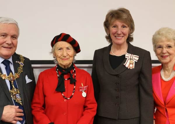 Worthing resident Josephine Hutchinson was awarded the Medal of the Order of the British Empire, in recognition of over 50 years services to the artistic and cultural communities in the town.