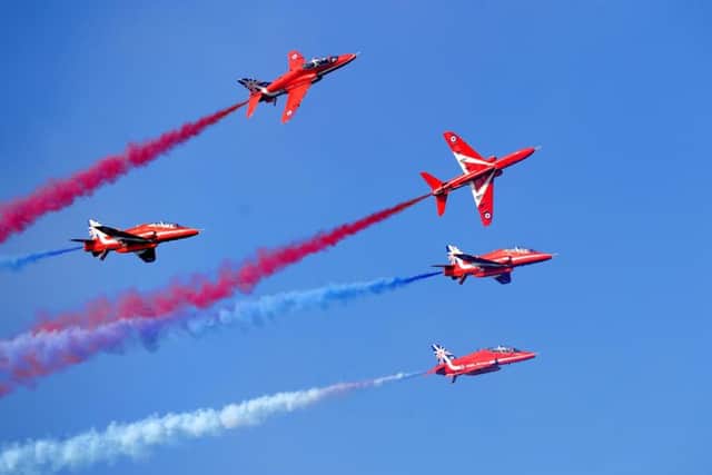 Photo of the Red Arows courtesy of  Adam Fletcher RAF MOD. SUS-160224-133447001