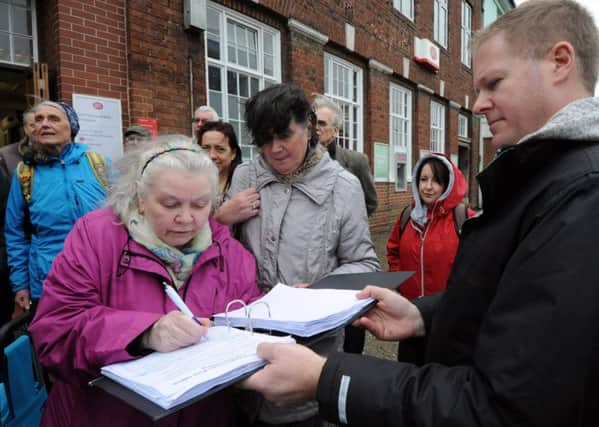 The petition is signed by residents at the hand over to Nick Gibb                       ks1600045-3